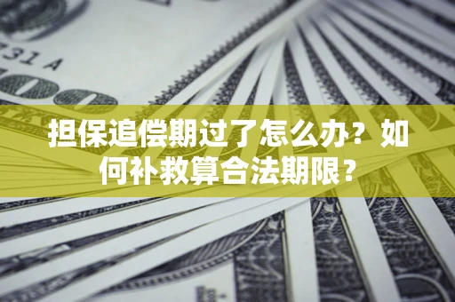 北京担保追偿期过了怎么办？如何补救算合法期限？