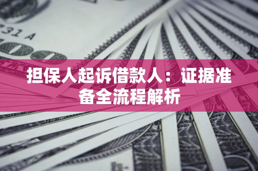 北京担保人起诉借款人：证据准备全流程解析