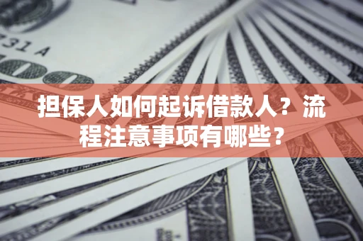 北京担保人如何起诉借款人？流程注意事项有哪些？
